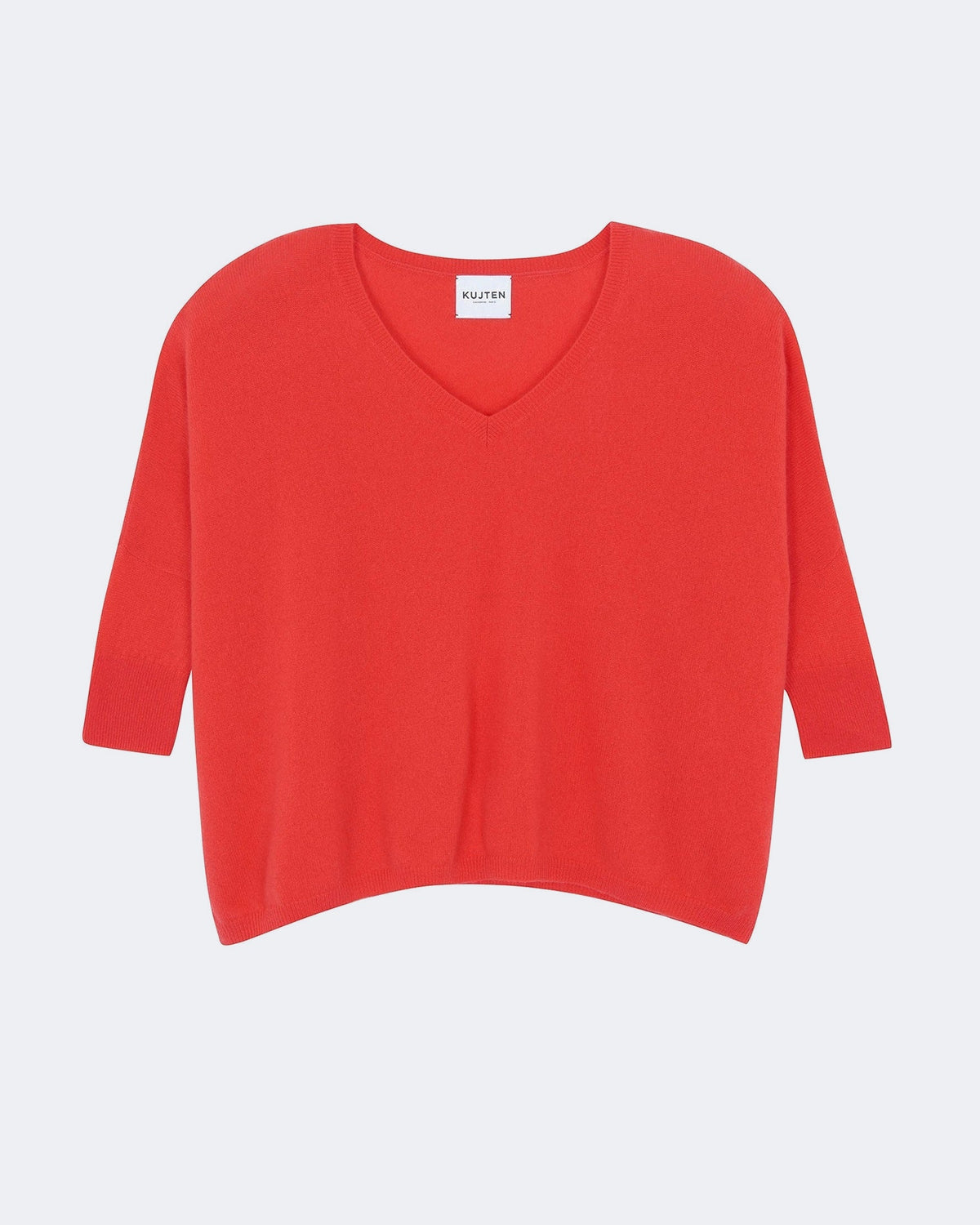 Pull en cachemire orange, rose et rouge pour femme - Kujten packshot