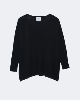 Pull en cachemire noir pour femme - Kujten packshot