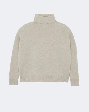 Pull en cachemire blanc et beige pour femme - Kujten packshot