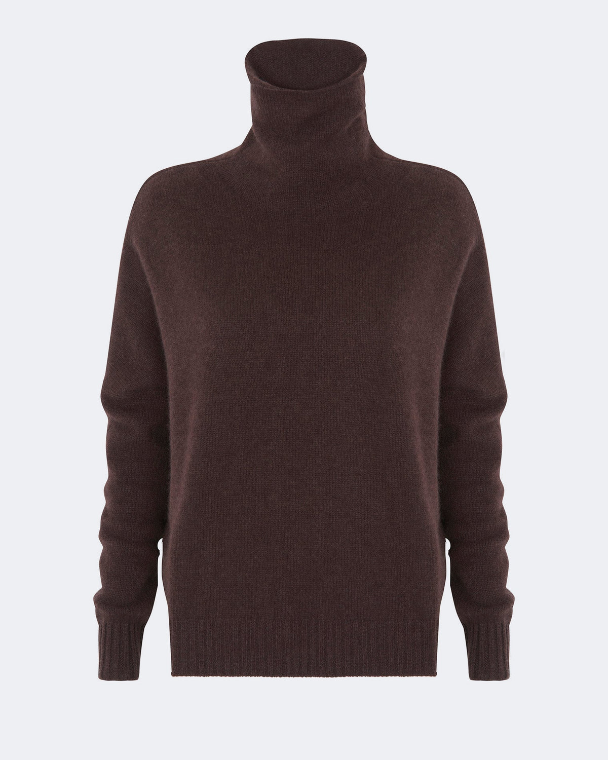 Pull tila tricotage jersey déjaugé marron - Kujten packshot