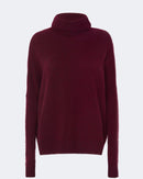 Pull en cachemire bordeaux pour femme - Kujten packshot