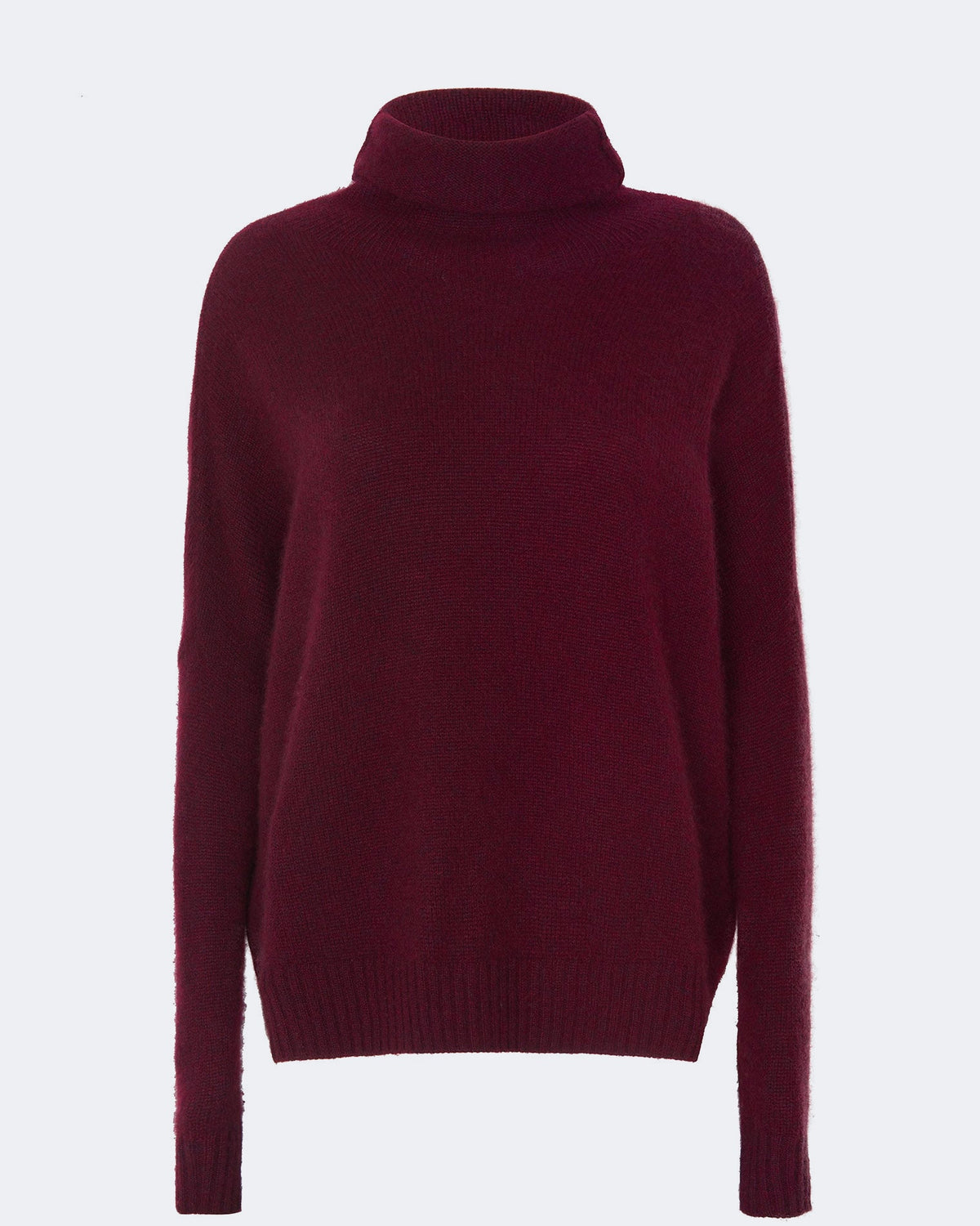 Pull en cachemire bordeaux pour femme - Kujten packshot