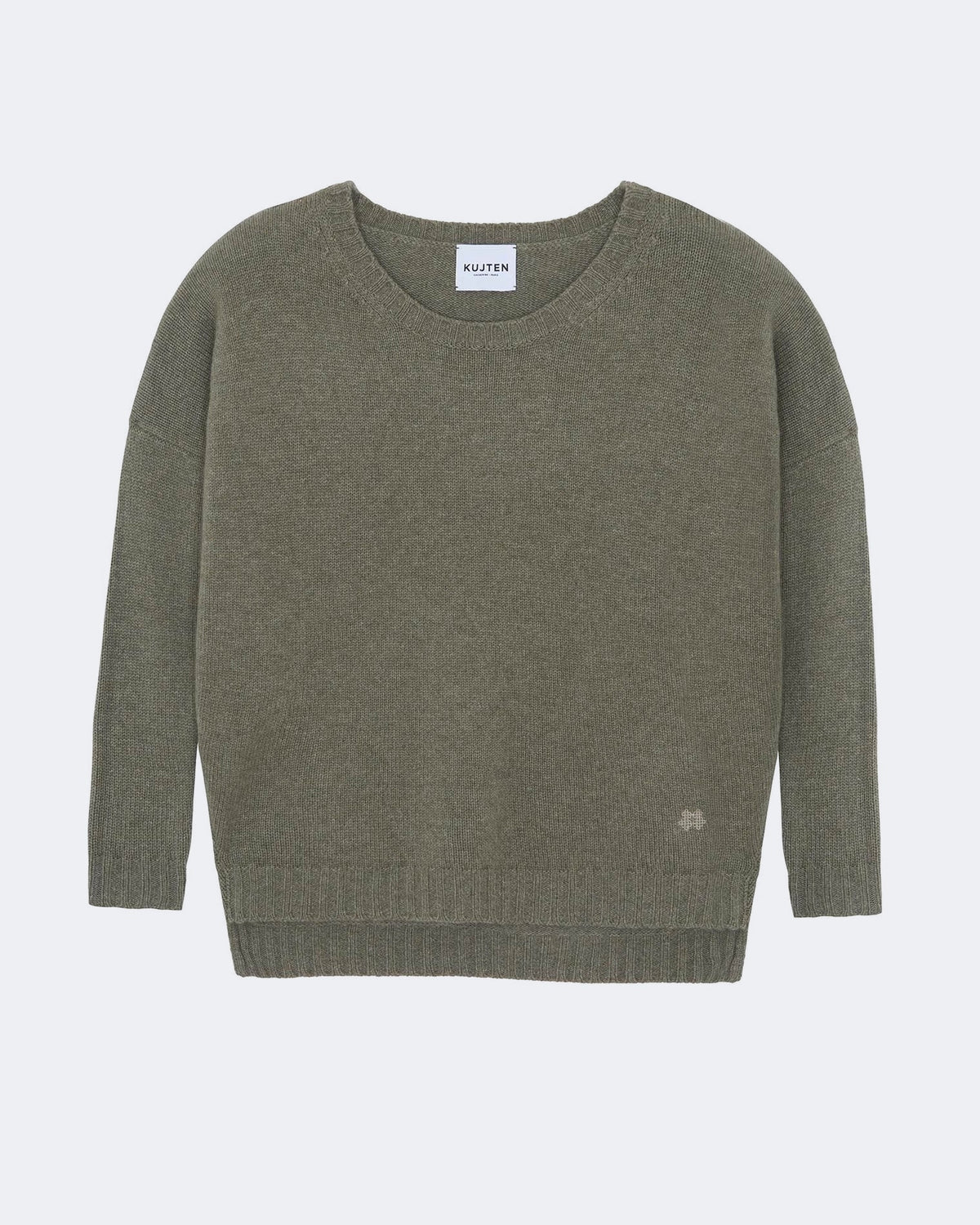Pull en cachemire kaki pour femme - Kujten packshot