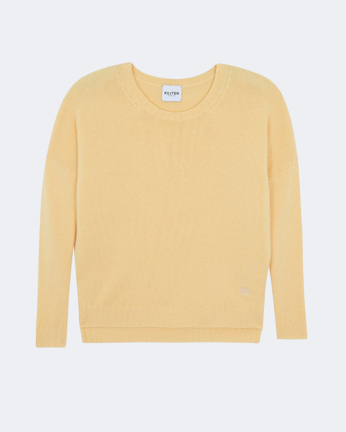 Pull en cachemire jaune pour femme - Kujten packshot