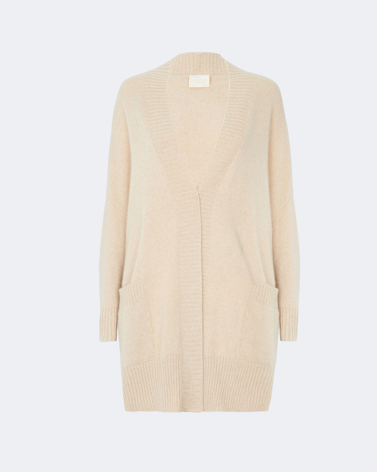 Gilet en cachemire beige pour femme - Kujten packshot