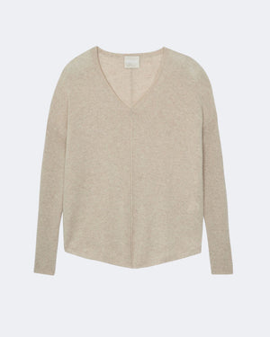 Pull en cachemire beige pour femme - Kujten packshot