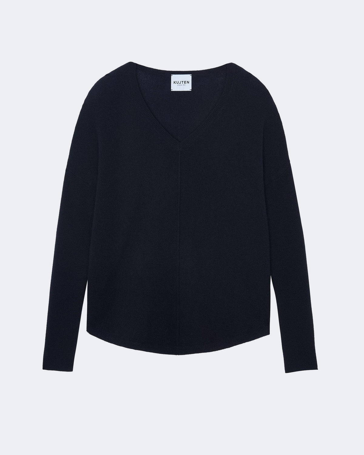 Pull en cachemire bleu pour femme - Kujten packshot