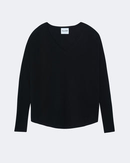 Pull en cachemire noir pour femme - Kujten packshot