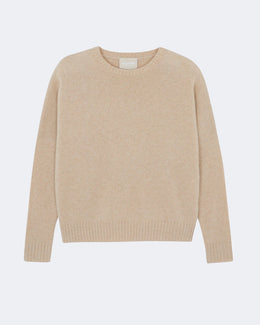 Pull en cachemire beige pour femme - Kujten packshot