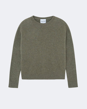 Pull en cachemire kaki pour femme - Kujten packshot