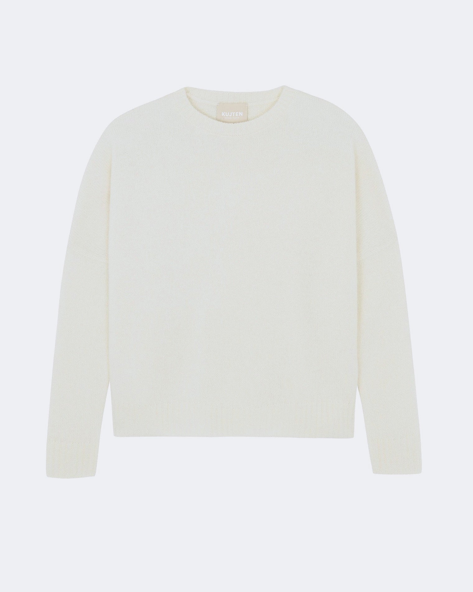 Pull en cachemire blanc pour femme - Kujten packshot
