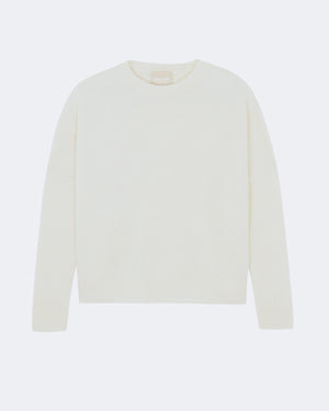 Pull en cachemire blanc pour femme - Kujten packshot