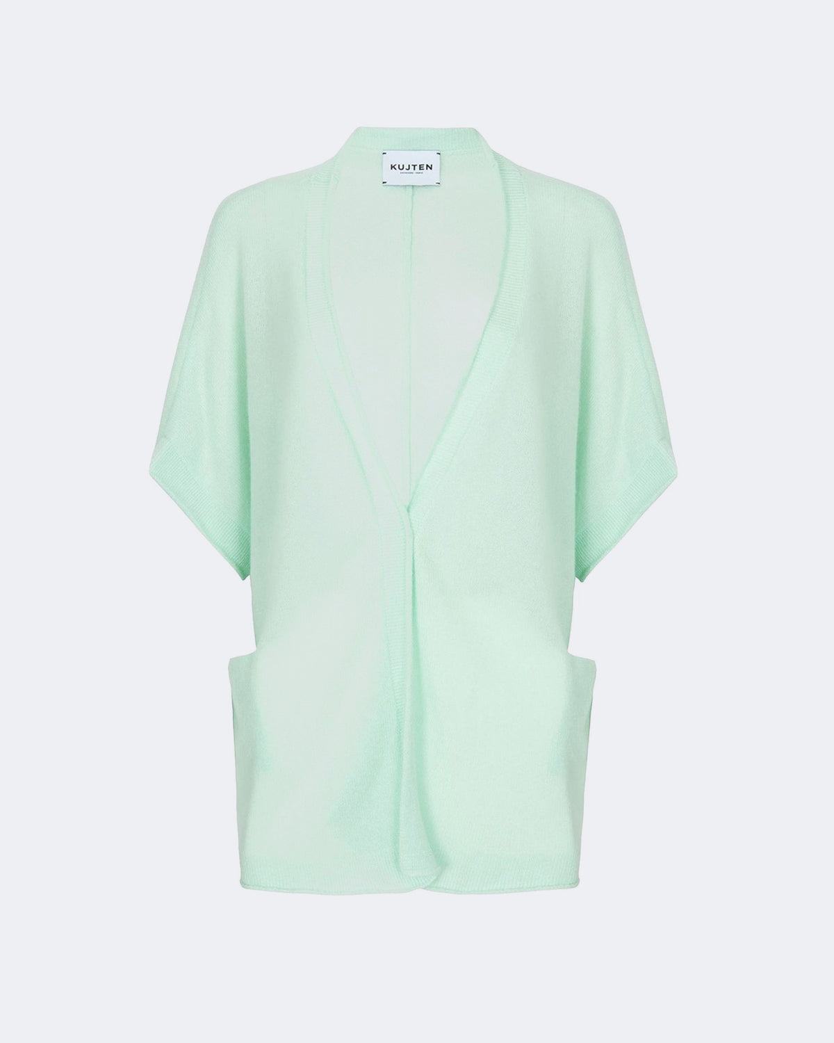 Gilet en cachemire vert pour femme - Kujten packshot