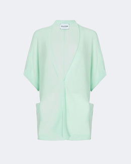 Gilet en cachemire vert pour femme - Kujten packshot