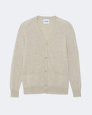 Gilet en cachemire blanc et beige pour femme - Kujten packshot
