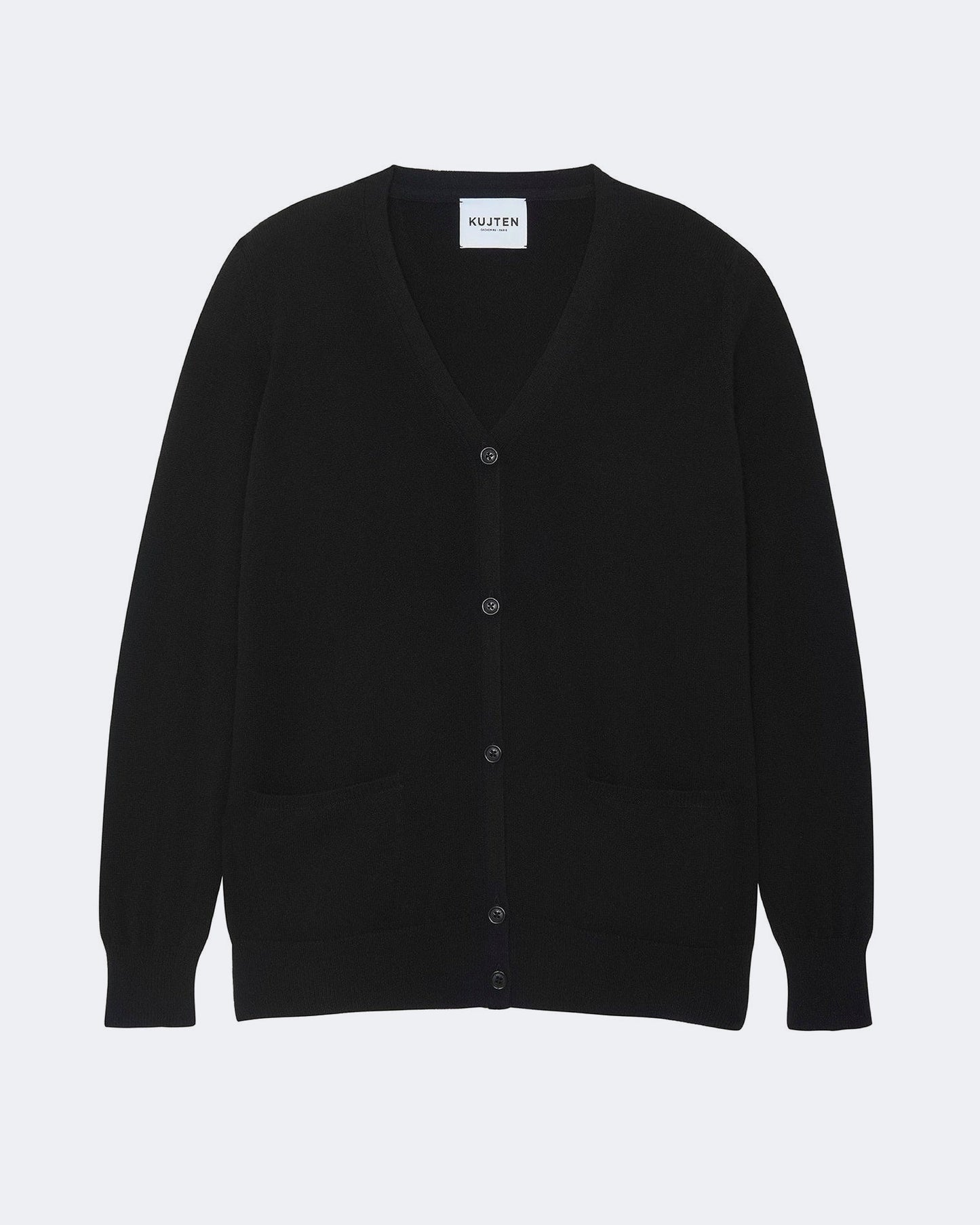 Gilet en cachemire noir pour femme - Kujten packshot