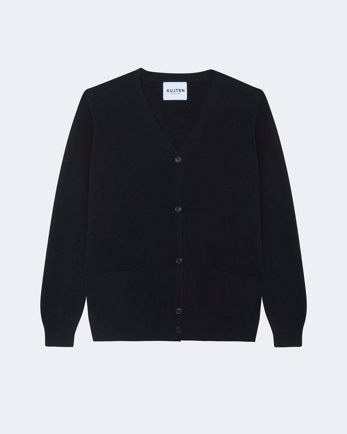 Gilet en cachemire noir pour femme - Kujten packshot