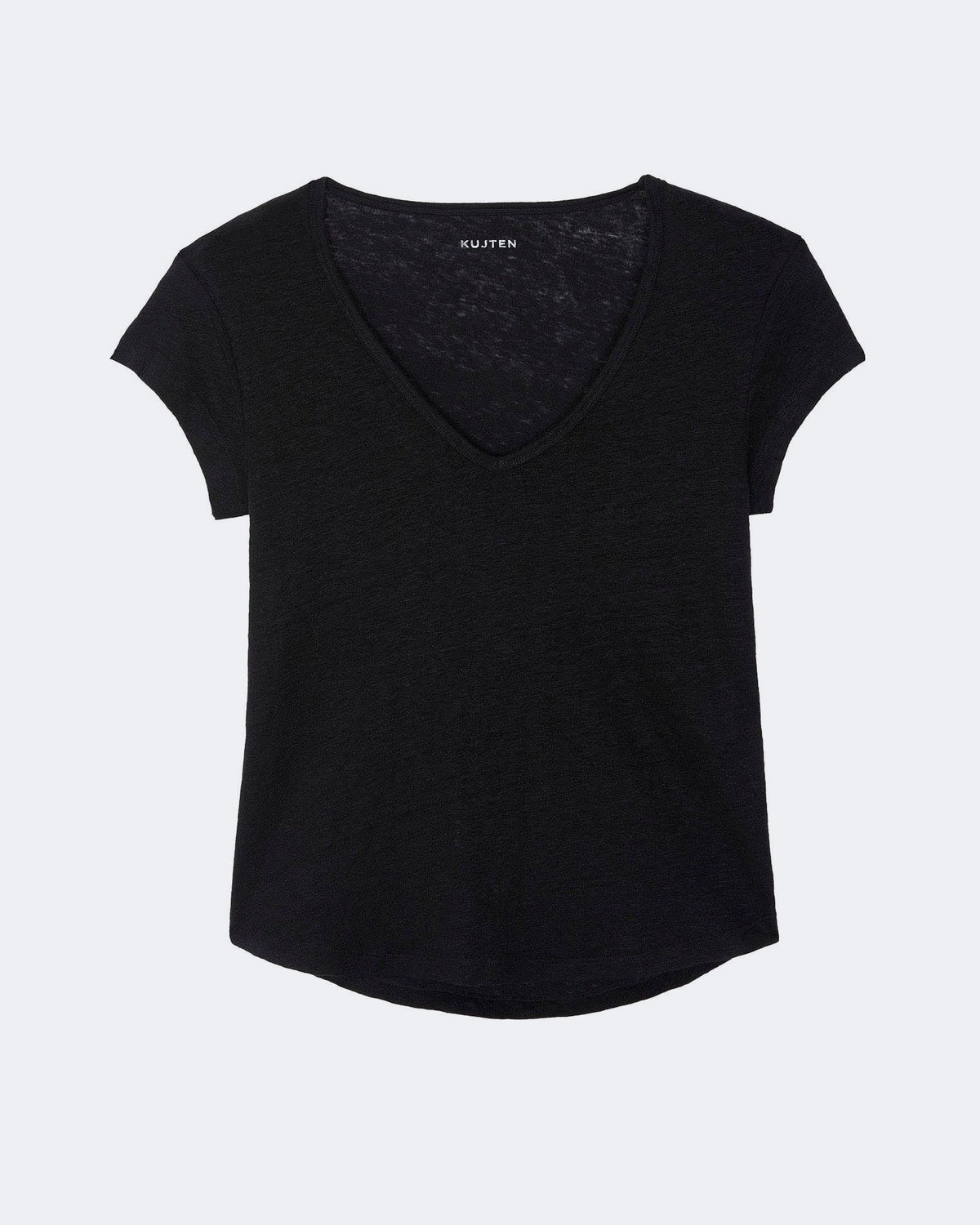 Top en lin noir pour femme - Kujten packshot