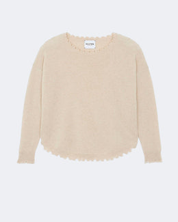 Pull en cachemire beige pour femme - Kujten packshot