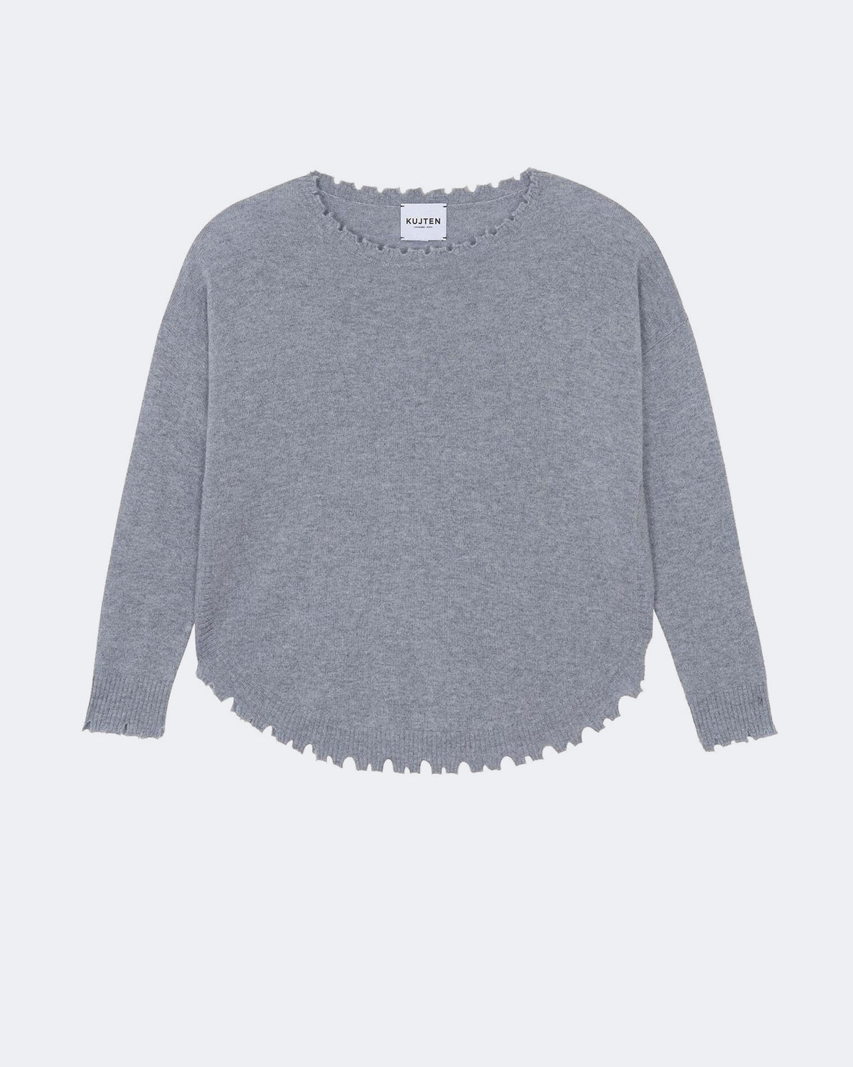 Pull en cachemire gris pour femme - Kujten packshot