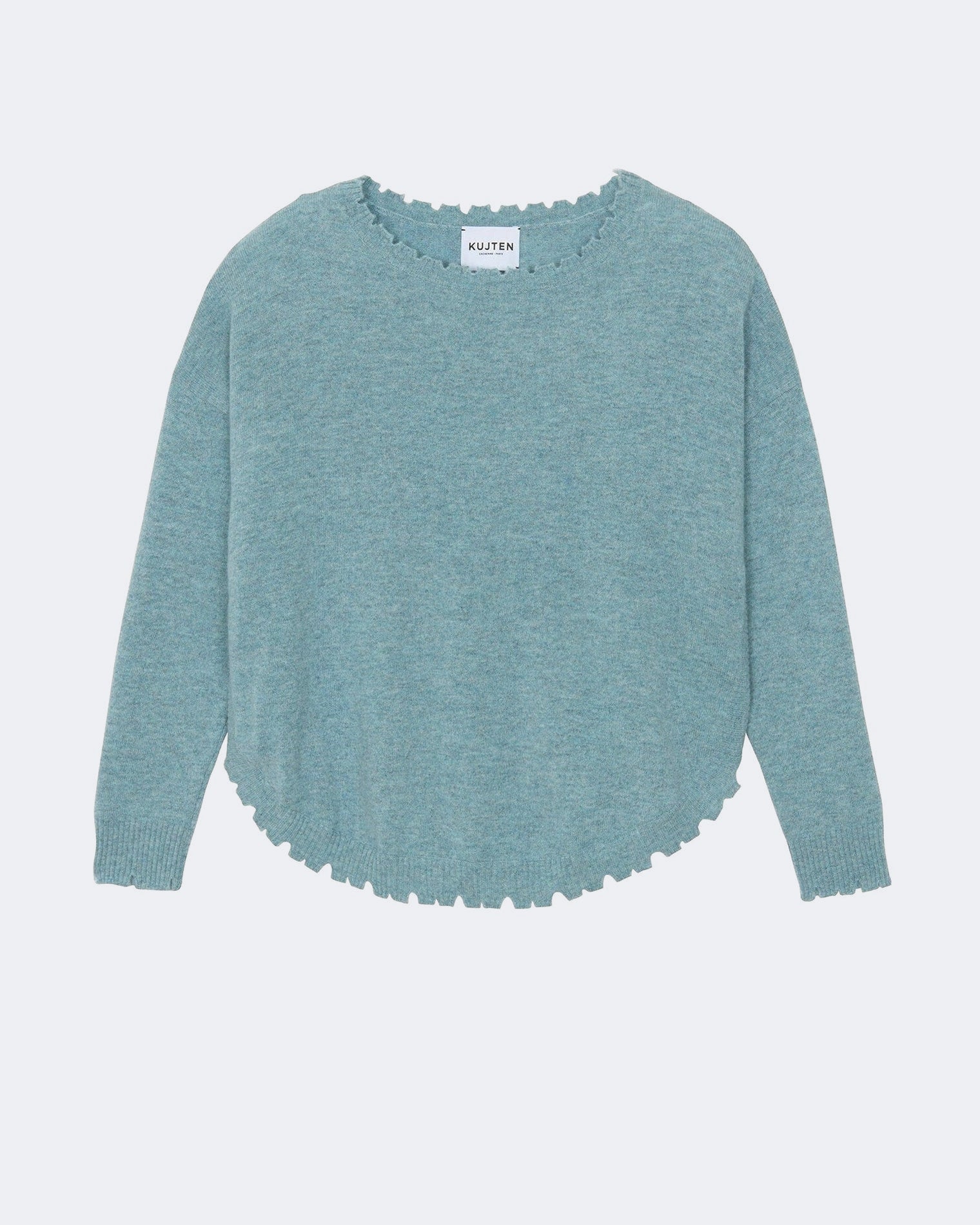 Pull en cachemire vert pour femme - Kujten packshot