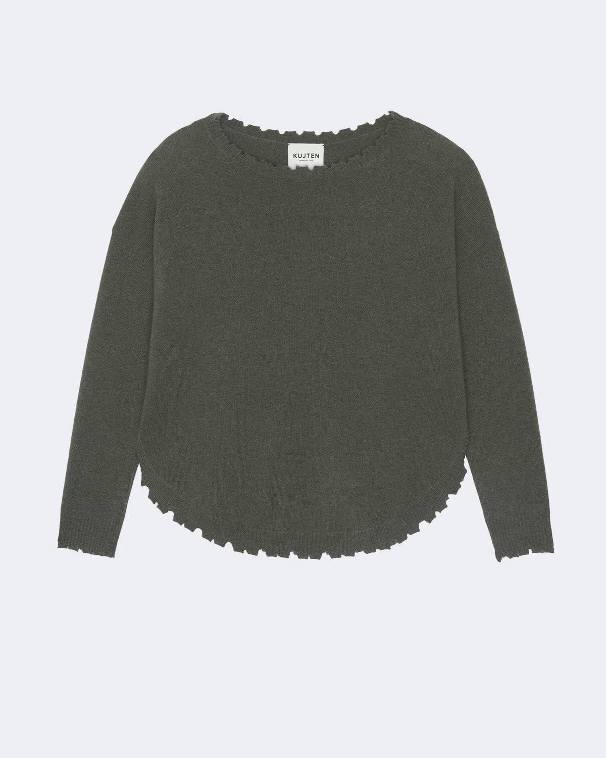 Pull en cachemire kaki pour femme - Kujten packshot