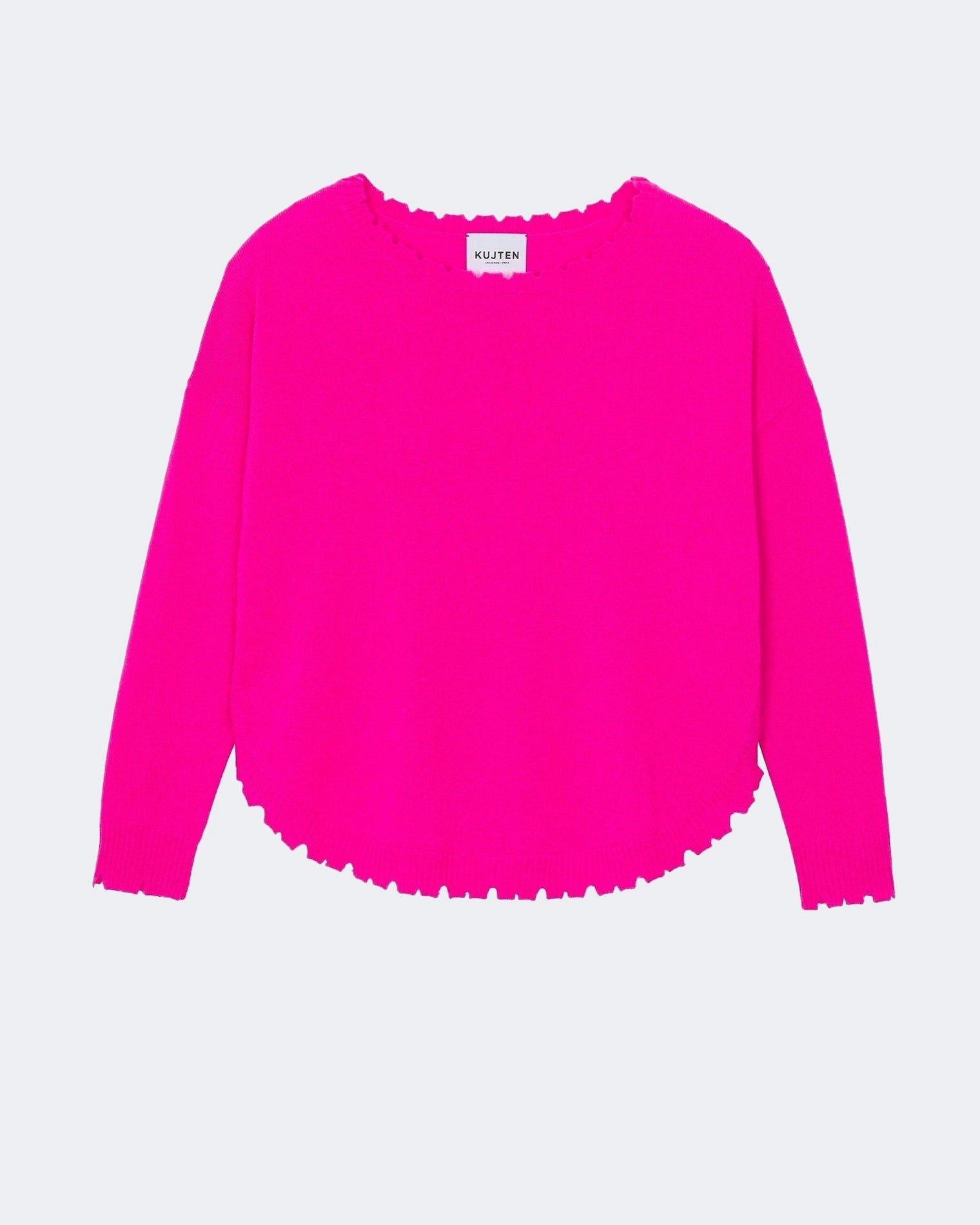 Pull en cachemire rose pour femme - Kujten packshot