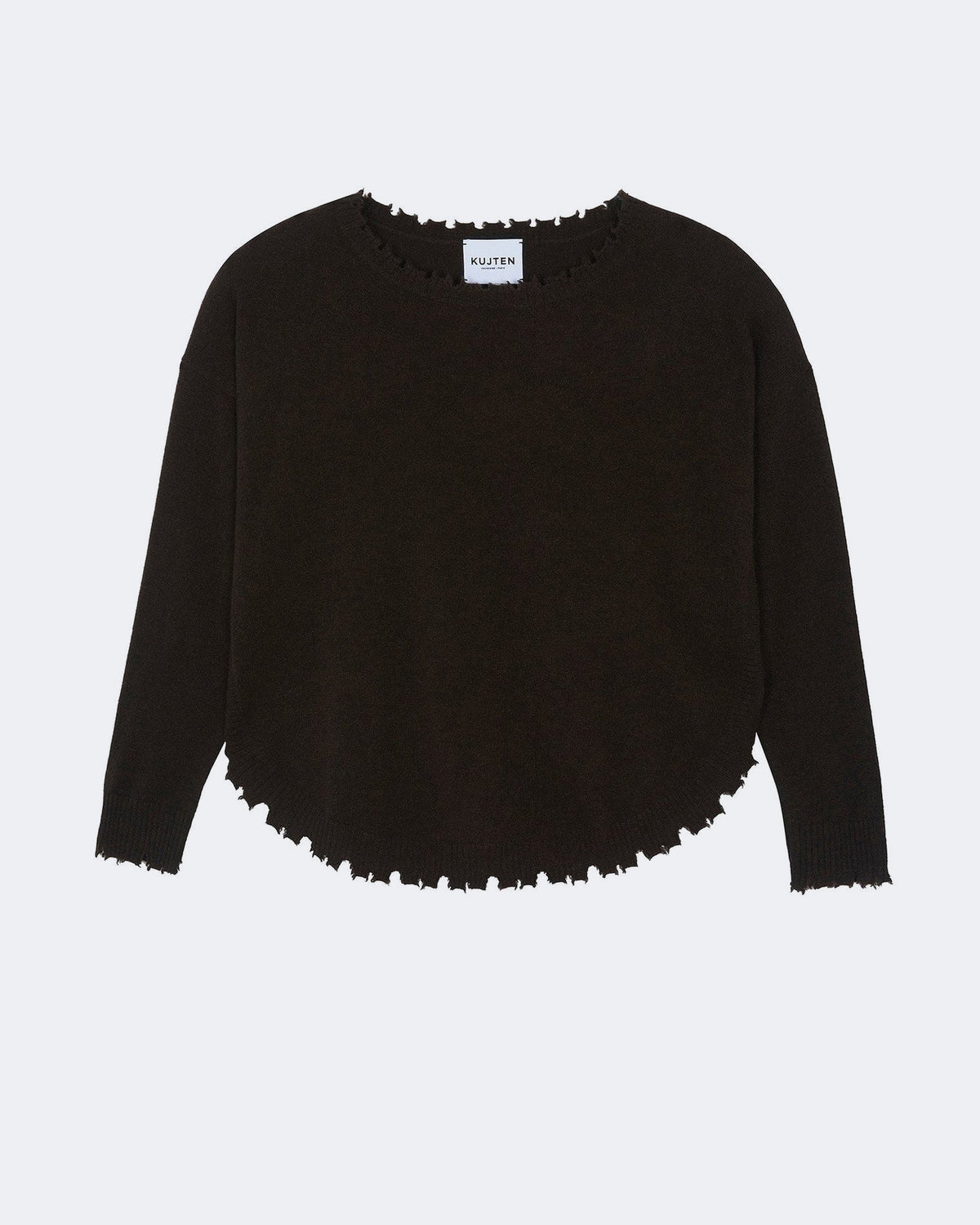 Pull en cachemire marron pour femme - Kujten packshot