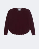 Pull mela tricotage jersey bordeaux - Kujten packshot