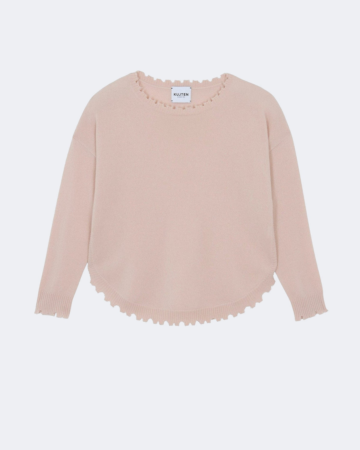 Pull en cachemire rose pour femme - Kujten packshot