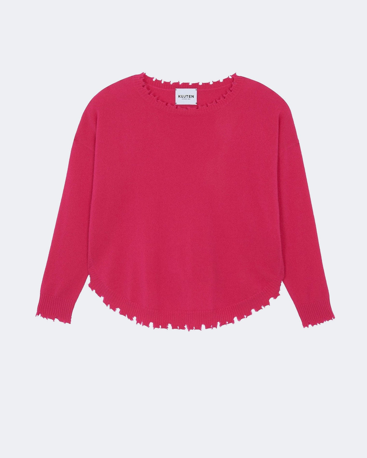 Pull en cachemire rose pour femme - Kujten packshot
