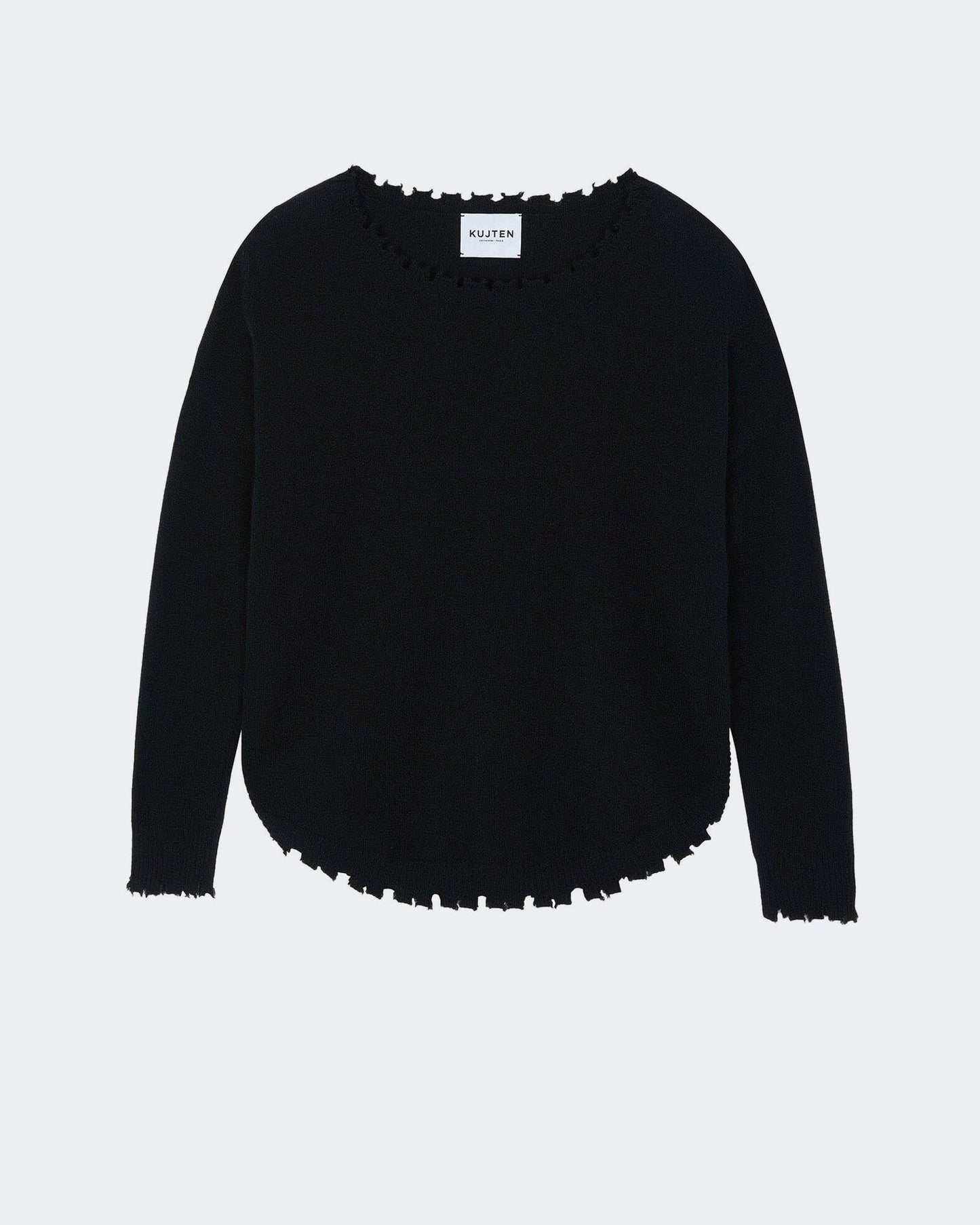 Pull en cachemire noir pour femme - Kujten packshot