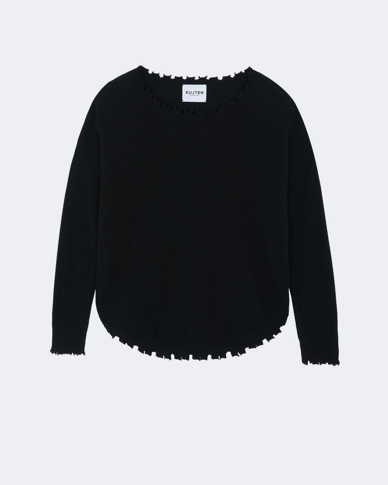 Pull en cachemire noir pour femme - Kujten packshot