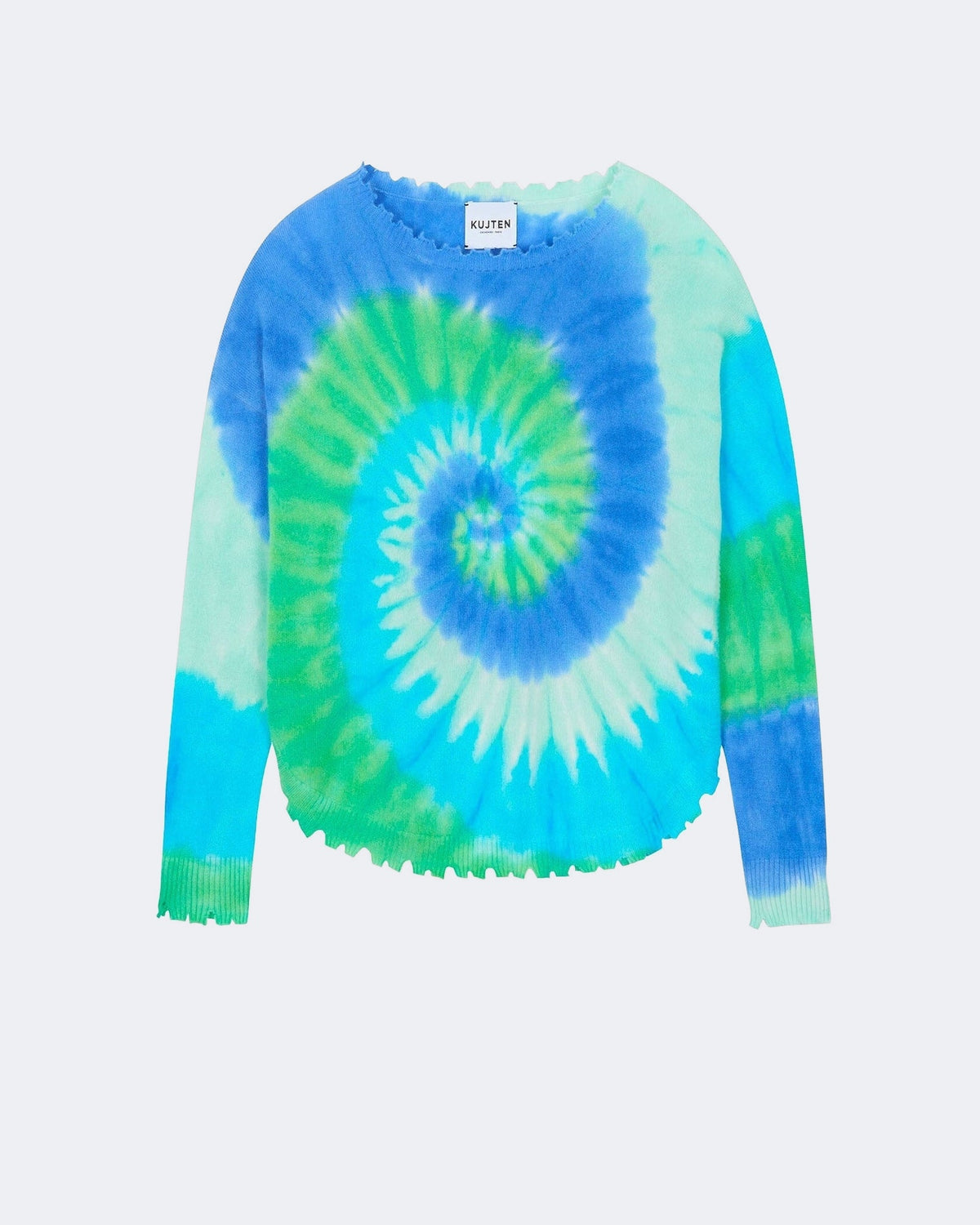 Pull en cachemire vert pour femme - Kujten packshot