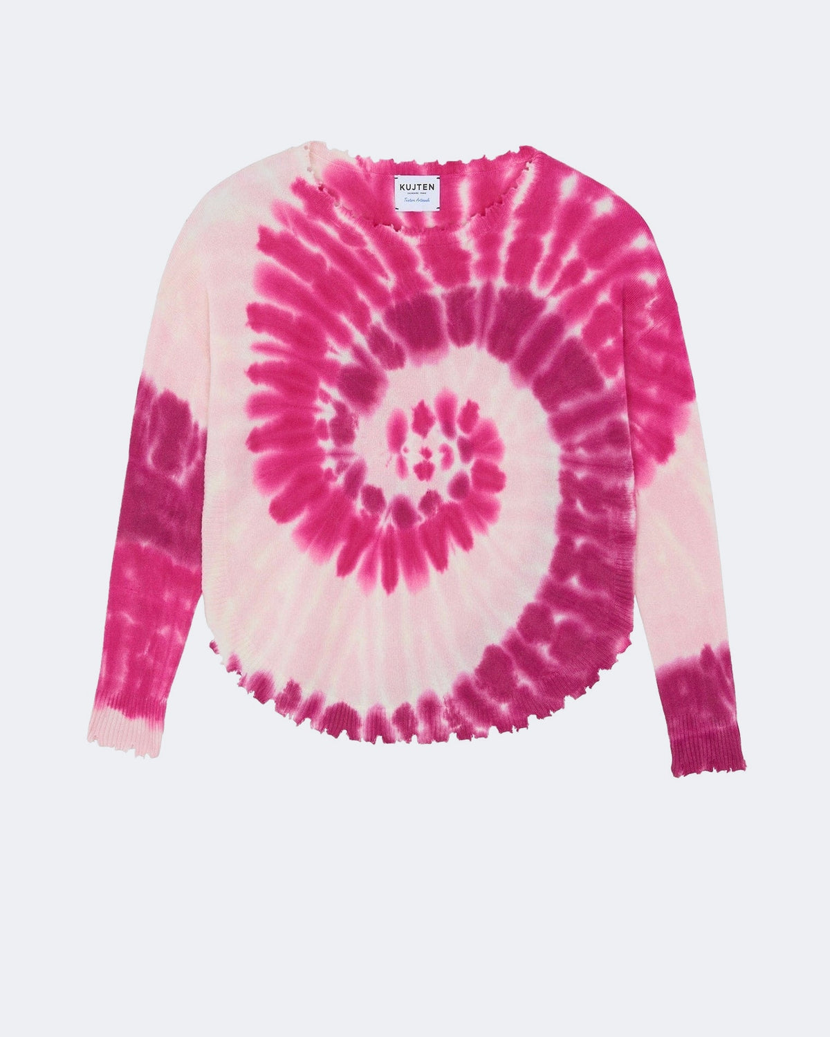 Pull en cachemire rose pour femme - Kujten packshot