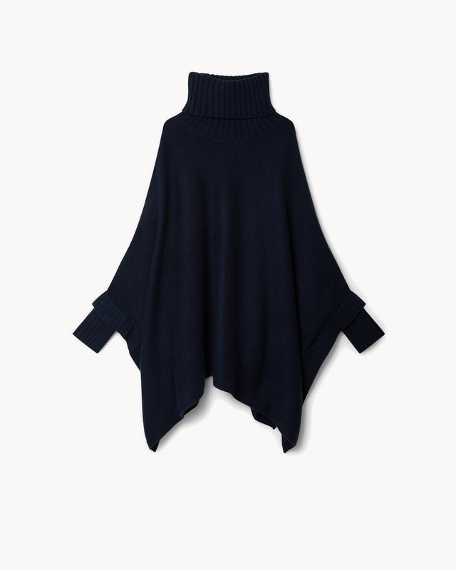 Poncho Ciara bleu marine foncé - Image principale