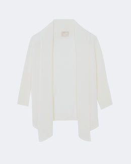 Gilet en cachemire blanc pour femme - Kujten packshot