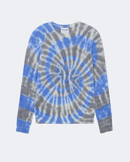 Pull en cachemire bleu et gris pour femme - Kujten packshot
