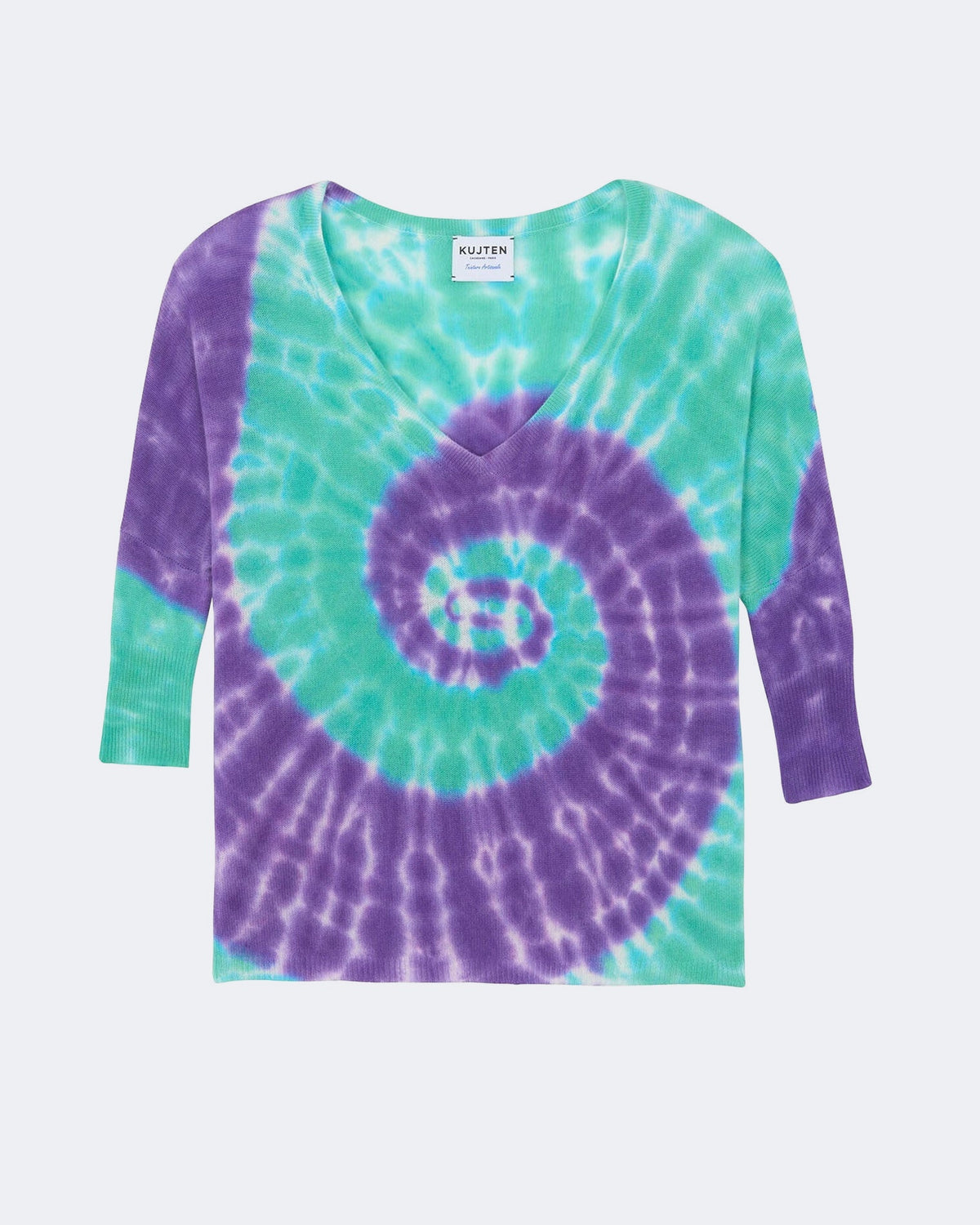 Pull en cachemire violet pour femme - Kujten packshot