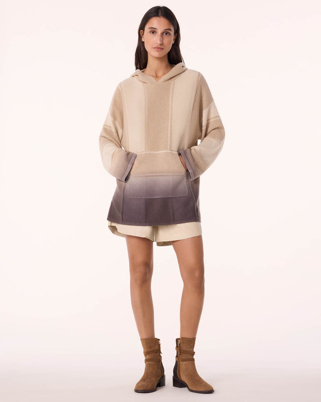 Poncho Baja Dye beige organic - Image principale