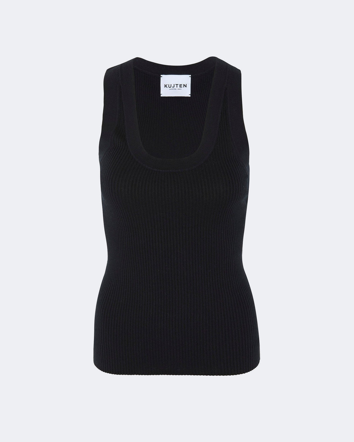 Top en cachemire & soie noir pour femme - Kujten packshot