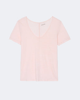 Top en lin rose pour femme - Kujten packshot