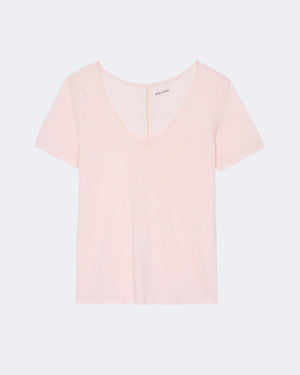 Top en lin rose pour femme - Kujten packshot