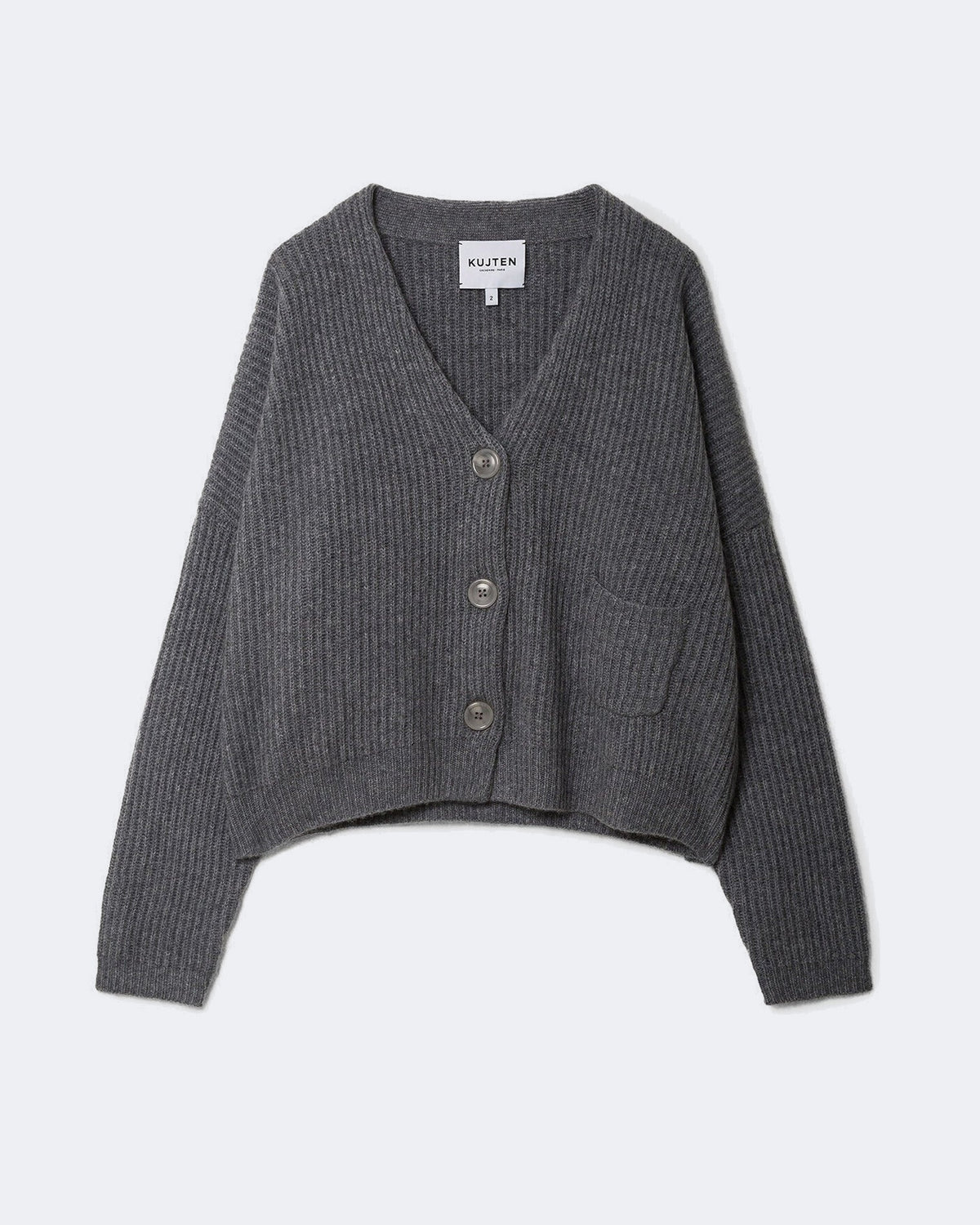 Gilet en cachemire gris pour femme - Kujten packshot