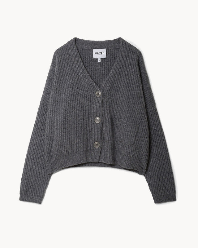 Cardigan Masato flannel gray - Image principale