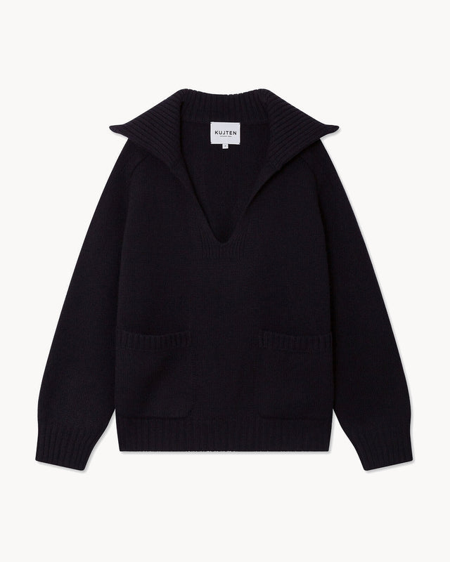 Pull Junko bleu marine foncé - Image principale