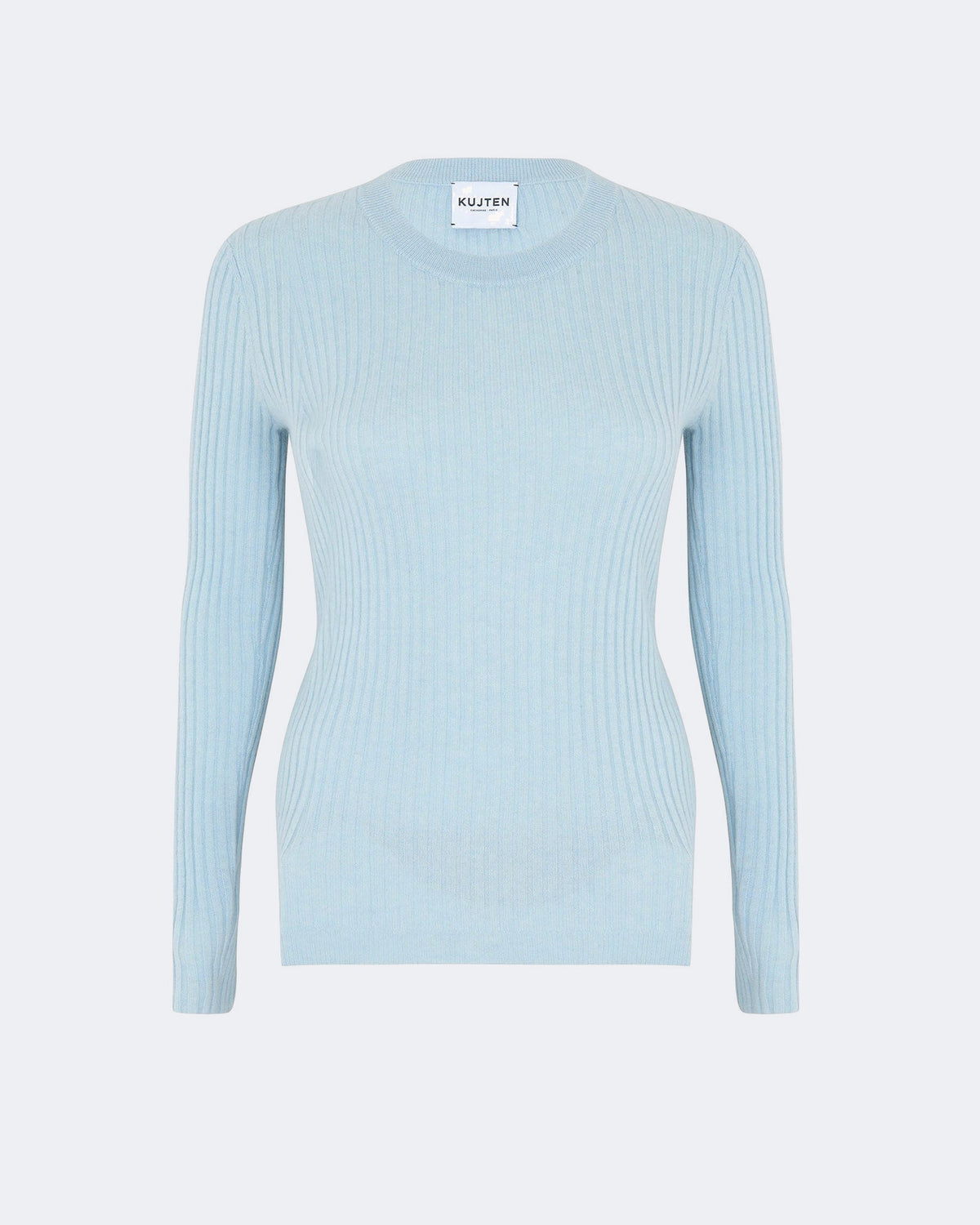 Pull en cachemire bleu pour femme - Kujten packshot
