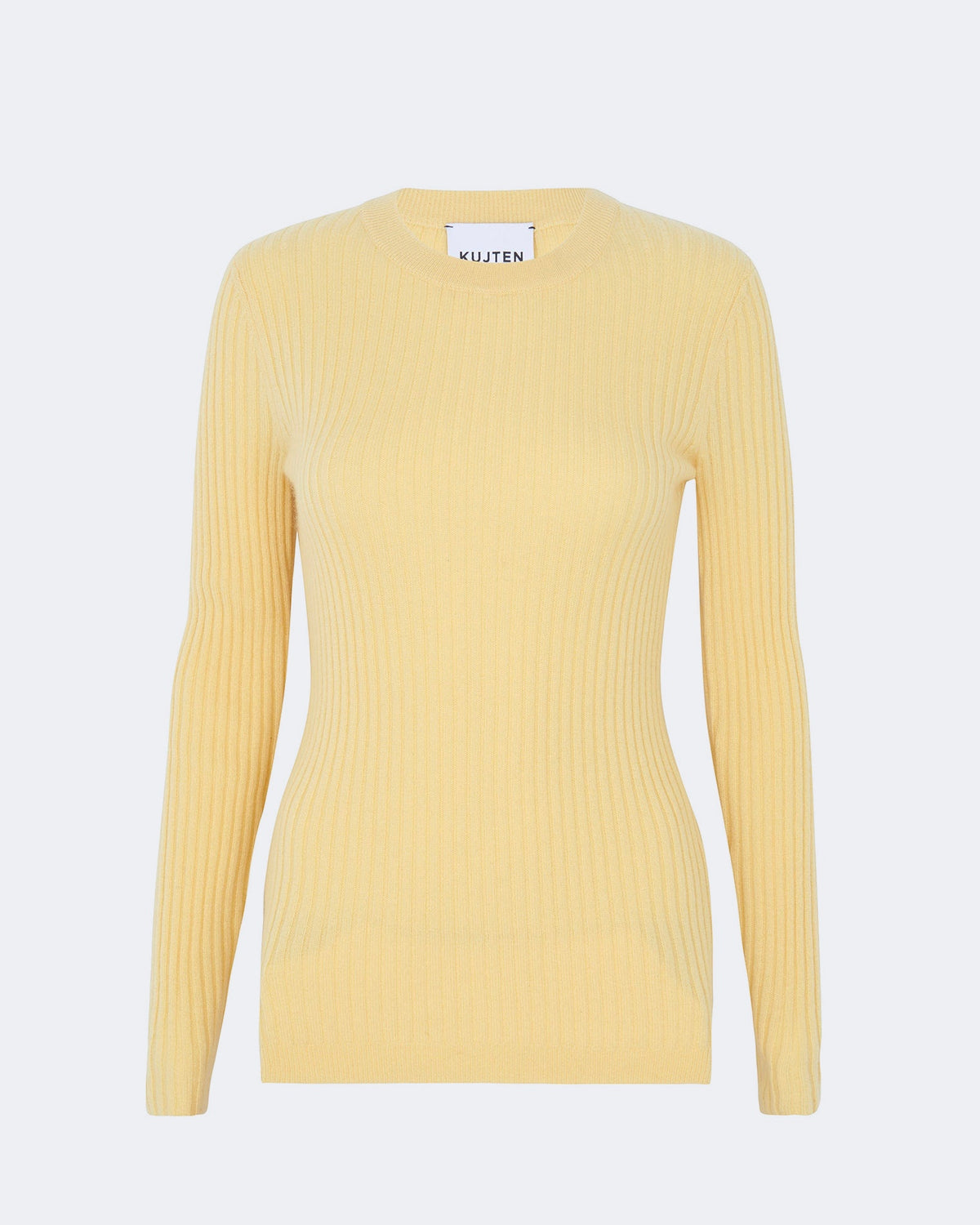 Pull en cachemire jaune pour femme - Kujten packshot