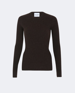 Pull en cachemire marron pour femme - Kujten packshot