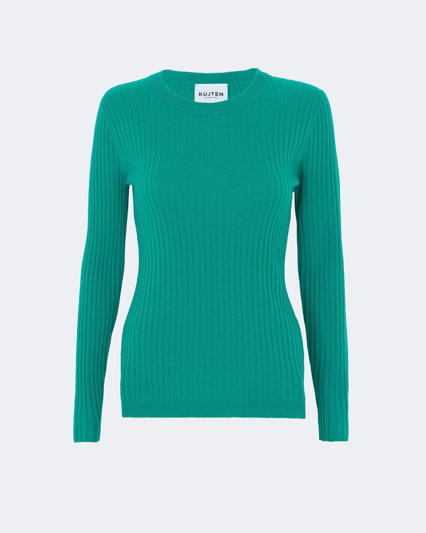 Pull en cachemire vert pour femme - Kujten packshot